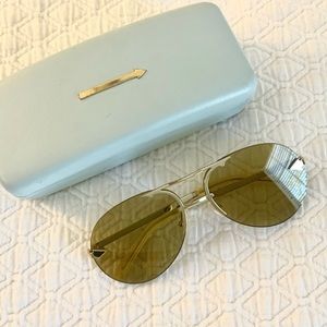 Karen Walker Rihanna Yellow Aviator Love Hangover Summer Sunglasses